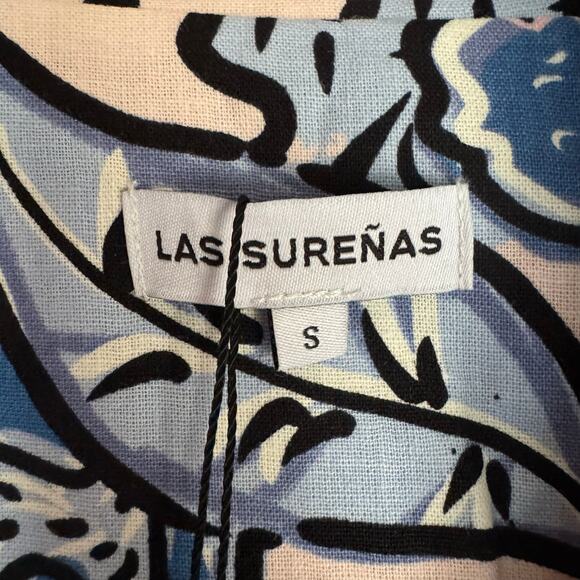 Las Sureñas Blazer Flying Tiger Floral Linen Cotton Small NWT Artwear Artistic - Picture 7 of 10